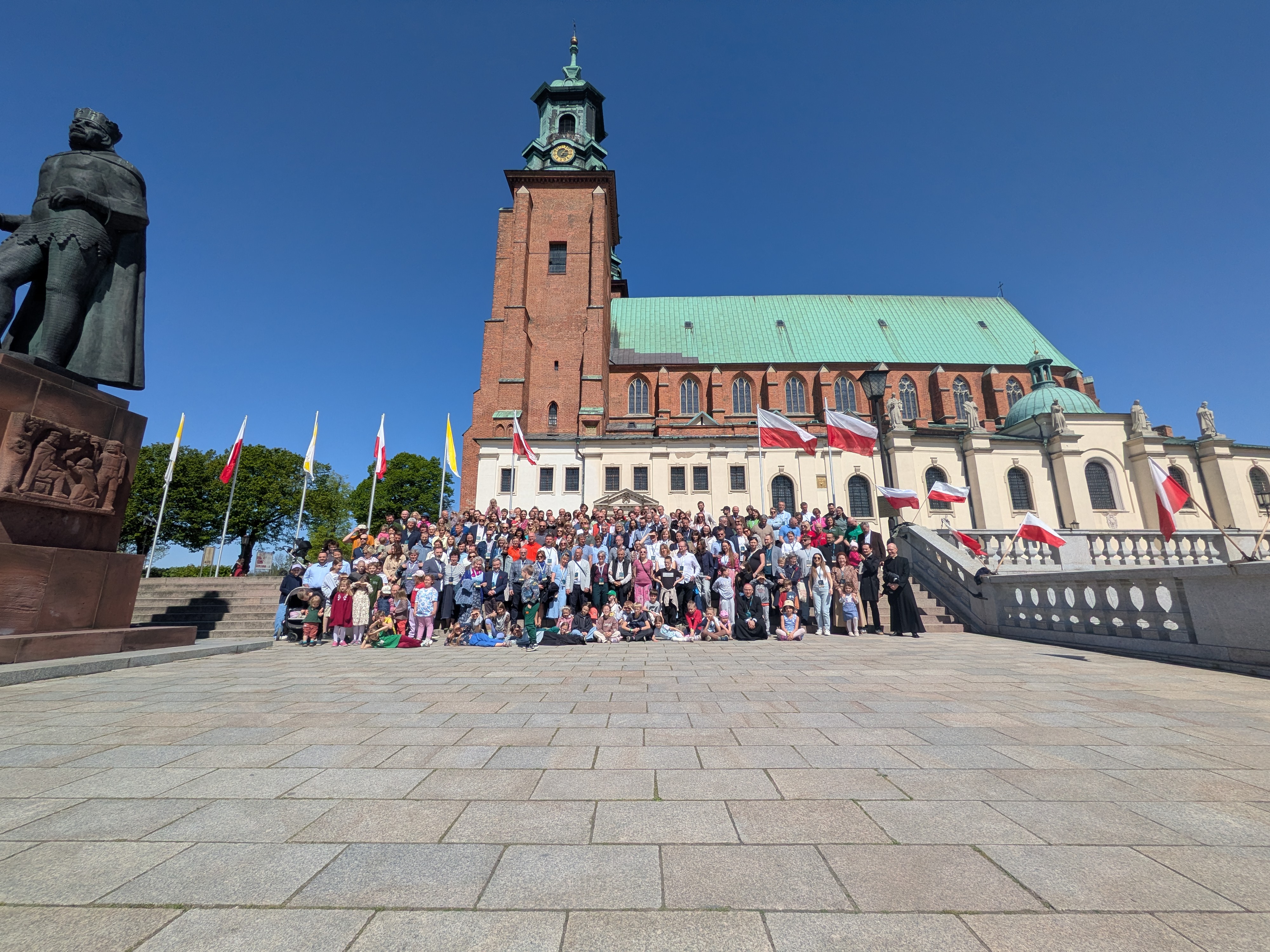 Attendees of the Discover Marriage Conference outside Gniezno Cathedral.